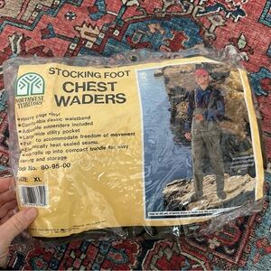 Vintage NWT Northwest Territory Stocking Foot Chest Waders Fishing size XL